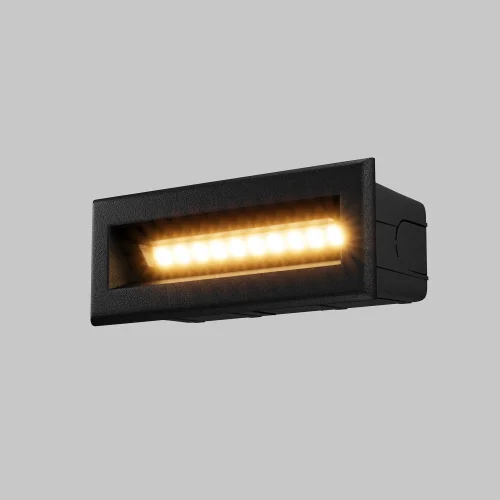 Подсветка для лестниц LED Bosca O045SL-L5B3K Maytoni уличный IP65 чёрный 1 лампа, плафон чёрный в стиле хай-тек современный LED фото 4